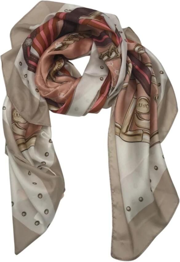 Liu Jo Beige Rechthoekige Sjaal met Afgewerkte Rand Beige Dames - Foto 3