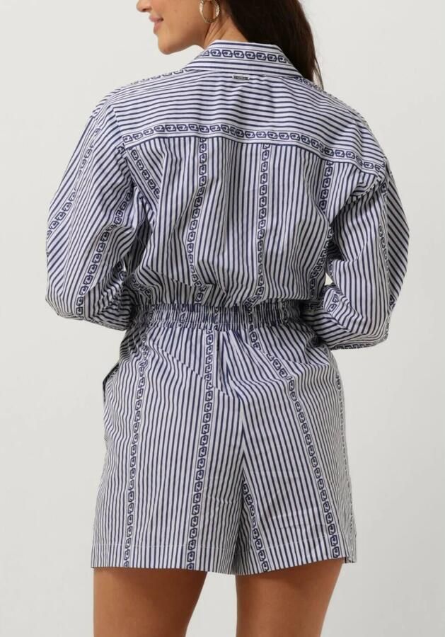 LIU JO Dames Jumpsuits Popeline Stampa Tp Dress Blauw wit Gestreept - Foto 3