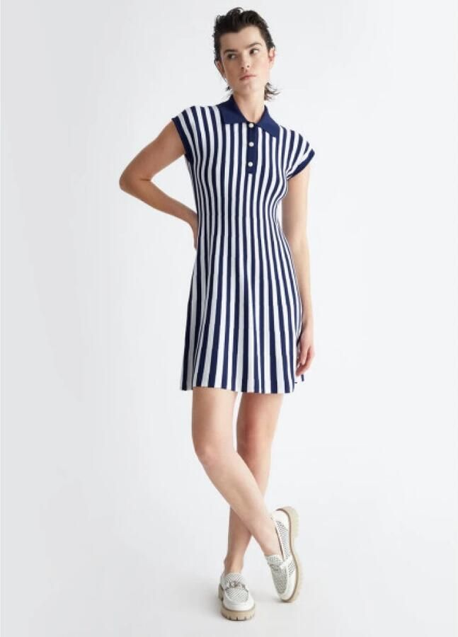Liu Jo White Mini-jurk met streepmotief model 'MISTERY' - Foto 4