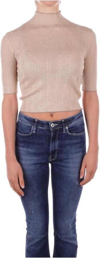 Liu Jo Gouden Sweater Elegant Glamour Lurex Yellow Dames - Foto 8