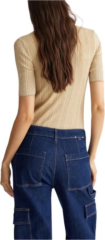 Liu Jo Gouden Sweater Elegant Glamour Lurex Yellow Dames - Foto 2