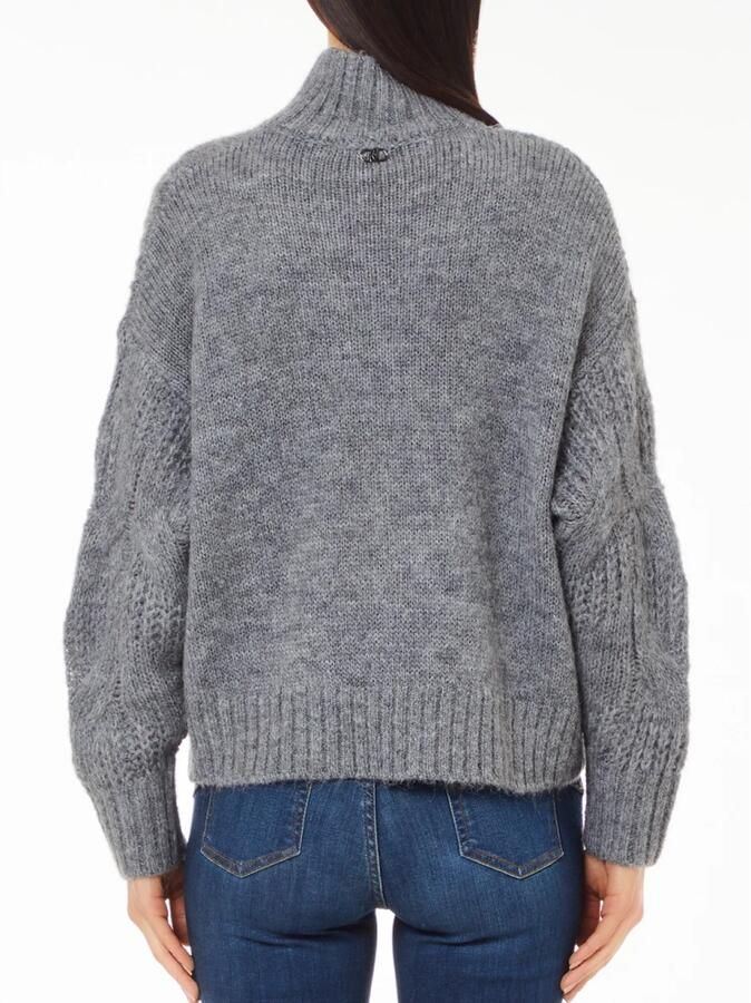Liu Jo Grijze Trui met Gevlochten Pailletten Gray Dames - Foto 3