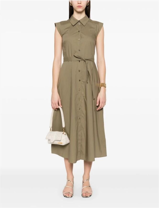 LIU JO Dames Jurken 3.0 Abito Chemisier S m Khaki - Foto 4