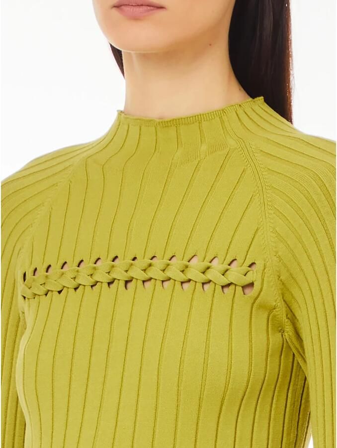 Liu Jo Elegante Viscose-Polyester Blend Top Green Dames