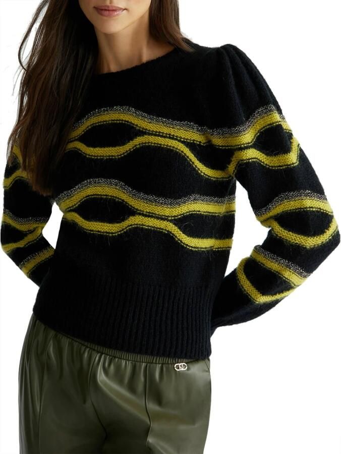 Liu Jo Metallic Intarsia Gebreide Trui Multicolor Dames - Foto 3