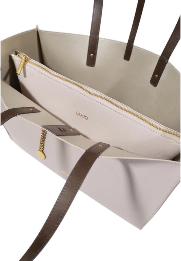 Liu Jo Grote Tassencollectie voor Vrouwen van Polyurethaan Beige Dames - Foto 5