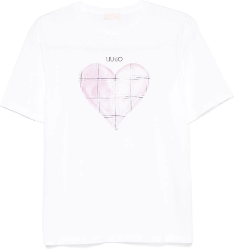 Liu Jo Stijlvol Bedrukt Katoenen T-Shirt White Dames - Foto 2