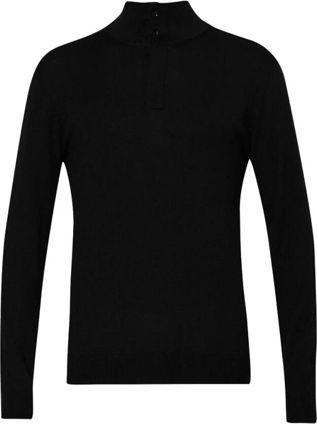 Liu Jo Heren wollen trui met blauwe knopen Black Heren