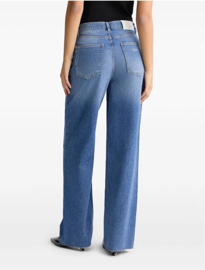 Liu Jo Hoge Taille Denim Jeans Blauw Blue Dames - Foto 5