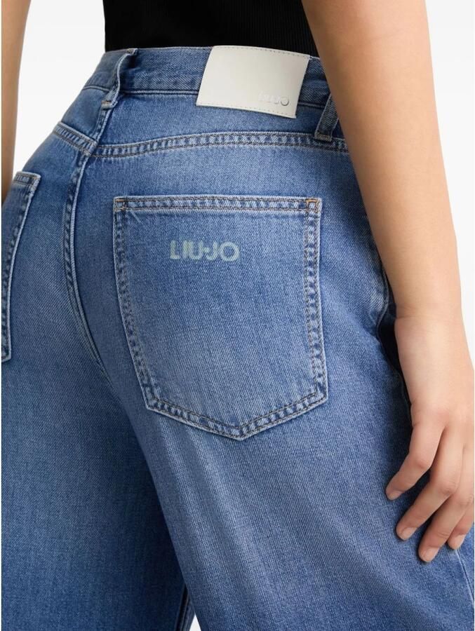 Liu Jo Hoge Taille Denim Jeans Blauw Blue Dames - Foto 2