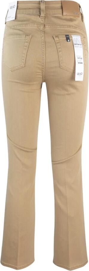 Liu Jo Hoge taille katoenen broek bottom up Beige Dames - Foto 8