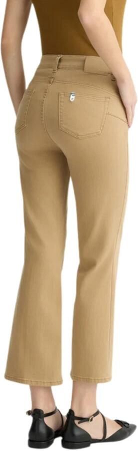Liu Jo Hoge taille katoenen broek bottom up Beige Dames - Foto 9
