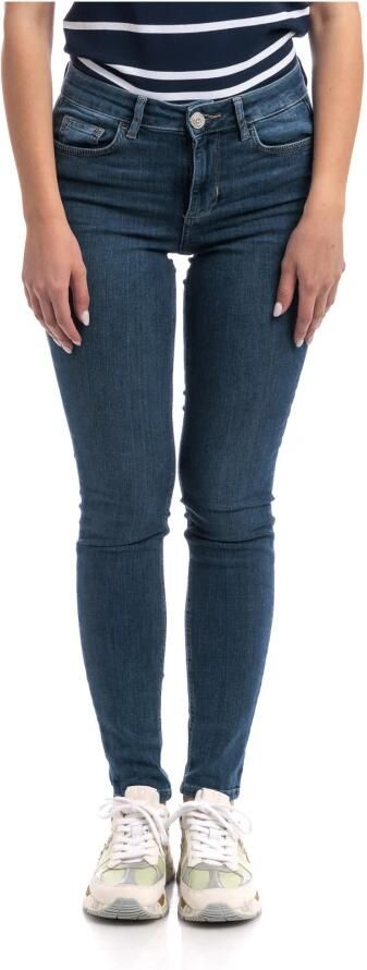 Liu Jo Blauwe Jeans met Gebruikte Wassing en Vernietigde Details Blue Dames - Foto 13