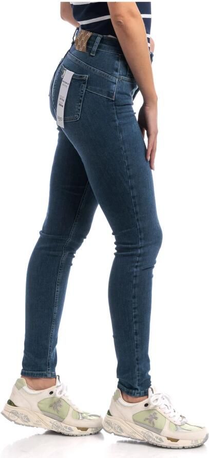 Liu Jo Blauwe Jeans met Gebruikte Wassing en Vernietigde Details Blue Dames - Foto 11