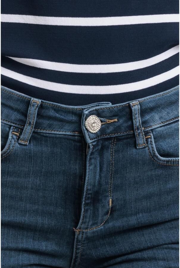 Liu Jo Blauwe Jeans met Gebruikte Wassing en Vernietigde Details Blue Dames - Foto 8