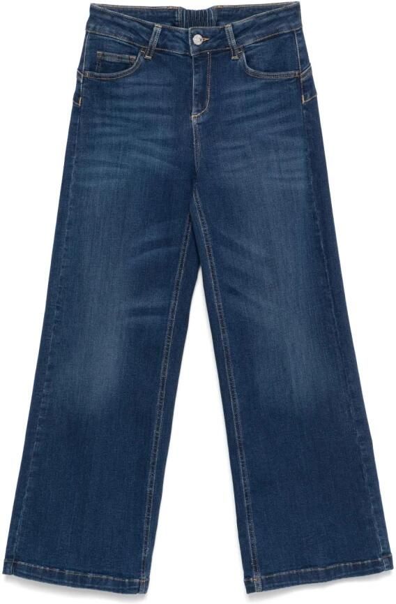 Liu Jo Indigo Blauw Elastische Taille Jeans Blue Dames