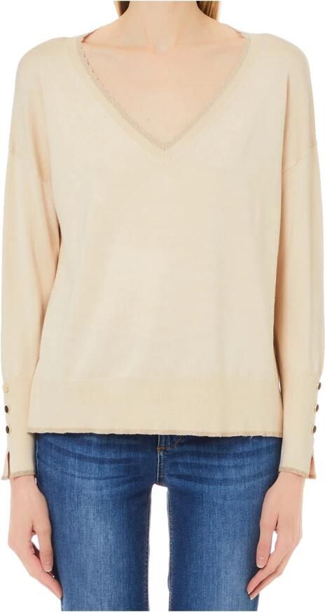 Liu Jo Witte Trui met Lurex Details White Dames - Foto 5