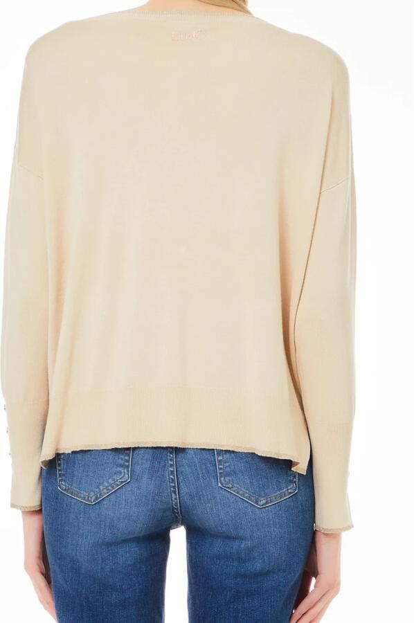 Liu Jo Witte Trui met Lurex Details White Dames - Foto 3