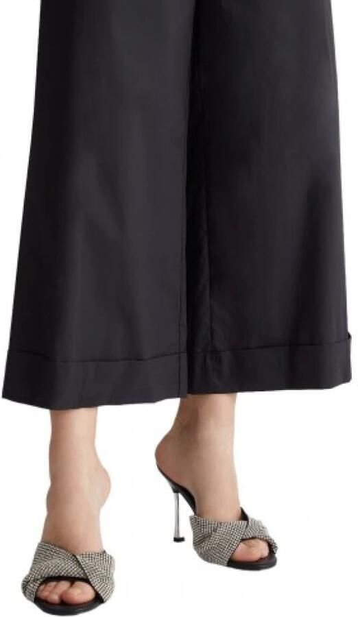 Liu Jo Modieuze Damesbroek met Dubbele Knoop Black Dames