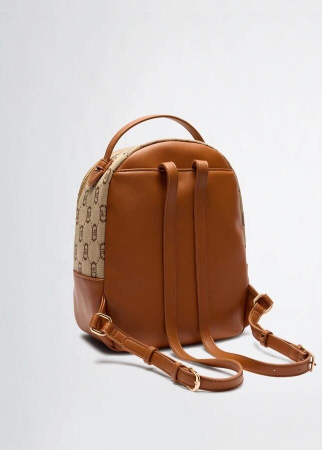 Liu Jo Jacquard rugzak met verstelbare bandjes Beige Dames - Foto 9