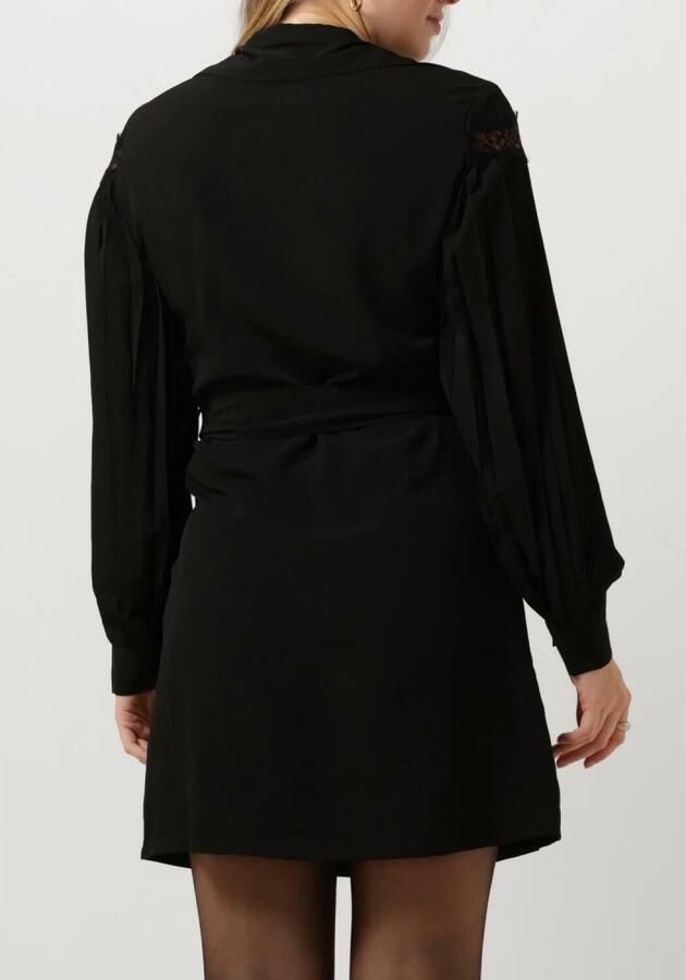 Liu Jo Tijdloze zwarte jurk met kanten details en geplooide mouwen Black Dames - Foto 5