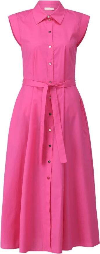 Liu Jo White Overhemdjurk met kapmouwen en strikceintuur