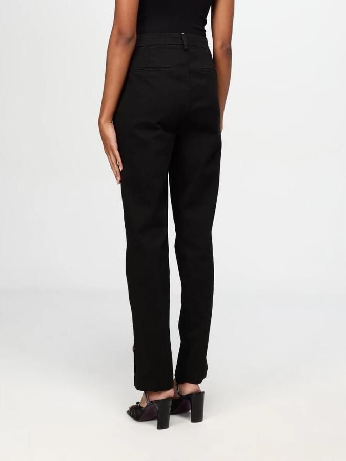 Liu Jo Katoenen satijnen chino broek Black Dames - Foto 2