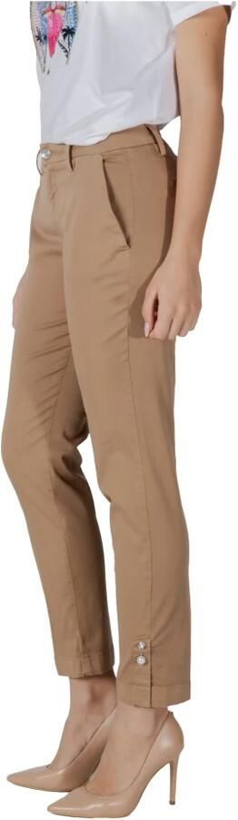 Liu Jo Katoenen Sigarettenbroek Dames Collectie Beige Dames - Foto 7