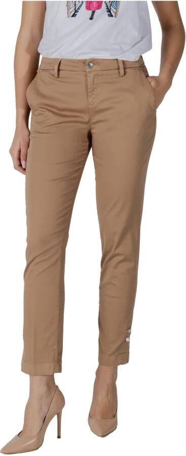 Liu Jo Katoenen Sigarettenbroek Dames Collectie Beige Dames - Foto 4