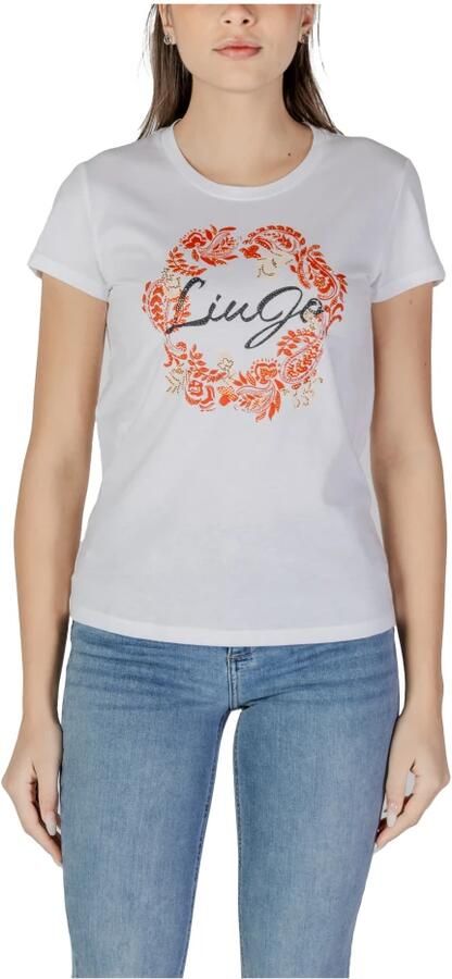 Liu Jo Katoenen T-shirt korte mouwen lente zomer White Dames - Foto 4