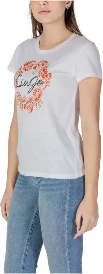 Liu Jo Katoenen T-shirt korte mouwen lente zomer White Dames - Foto 3