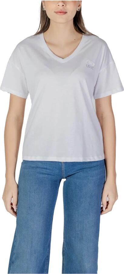 Liu Jo Katoenen T-shirt korte mouwen lente zomer White Dames - Foto 7
