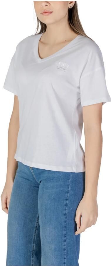Liu Jo Katoenen T-shirt korte mouwen lente zomer White Dames - Foto 5