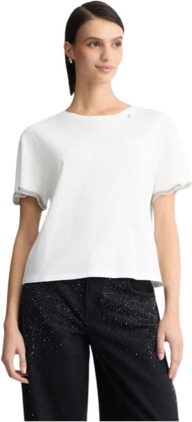 Liu Jo Katoenen T-shirt met korte mouwen voor vrouwen White Dames - Foto 2