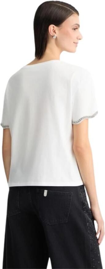 Liu Jo Katoenen T-shirt met korte mouwen voor vrouwen White Dames - Foto 3