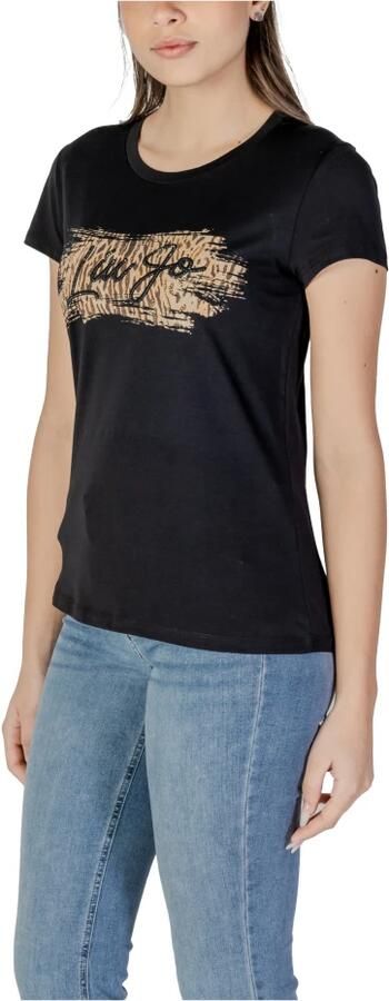 Liu Jo Katoenen T-shirt met korte mouwen Lente Zomer Black Dames - Foto 3