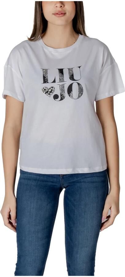 Liu Jo Katoenen T-shirt met korte mouwen voor vrouwen White Dames - Foto 5