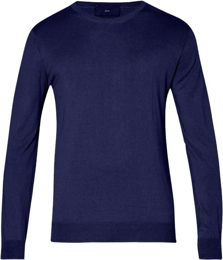 Liu Jo Katoenen Trui Mannen Hoge Kwaliteit Blue Heren
