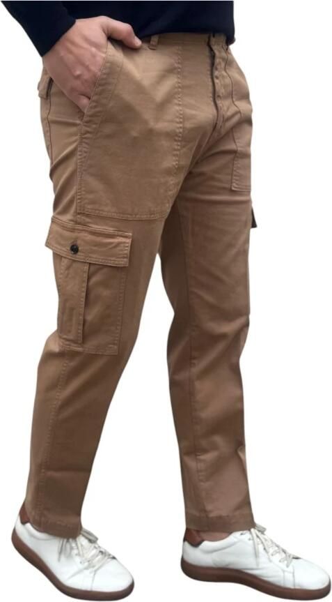 Liu Jo Katoenmix Stijlvolle Broek Brown Heren - Foto 3