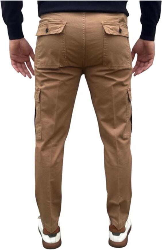 Liu Jo Katoenmix Stijlvolle Broek Brown Heren - Foto 2