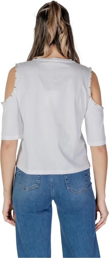Liu Jo Korte mouw katoenen T-shirt collectie White Dames - Foto 3