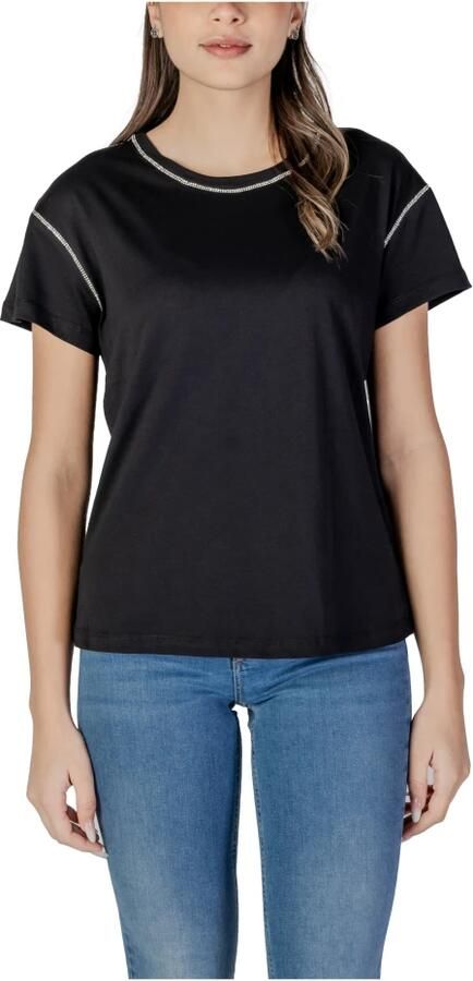 Liu Jo Korte mouw katoenen T-shirt lente zomer Black Dames - Foto 6