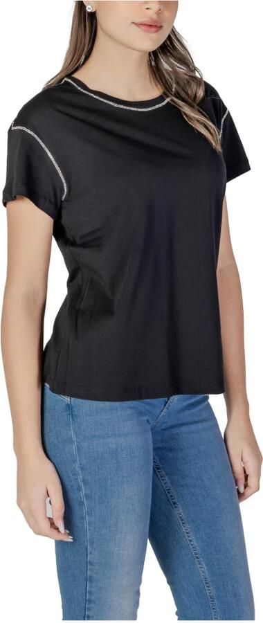 Liu Jo Korte mouw katoenen T-shirt lente zomer Black Dames - Foto 3