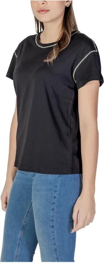 Liu Jo Korte mouw katoenen T-shirt lente zomer Black Dames - Foto 4