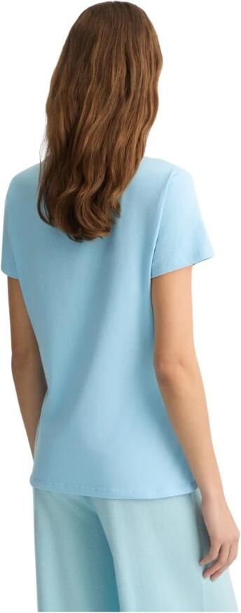 Liu Jo Lichtblauw Katoenen T-shirt Korte Mouw Blue Dames - Foto 3