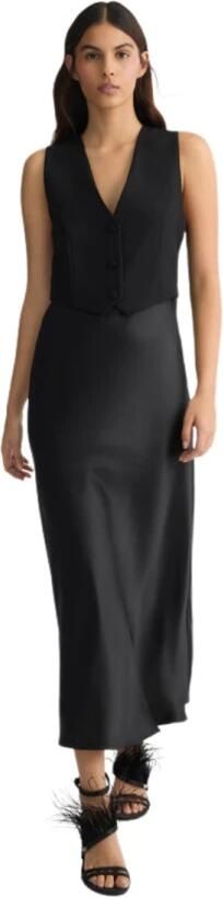 Liu Jo Zwarte Lange Jurk met Ingebouwd Vest Black Dames - Foto 9