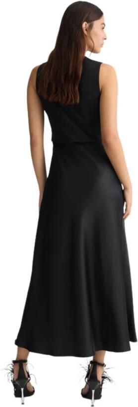 Liu Jo Zwarte Lange Jurk met Ingebouwd Vest Black Dames - Foto 7