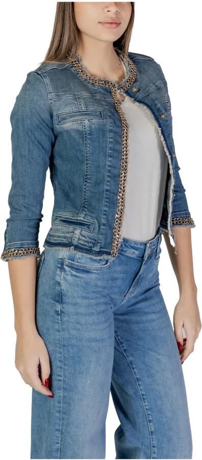 Liu Jo Lichtblauwe Katoenen Blazer met Zakken Blue Dames - Foto 4