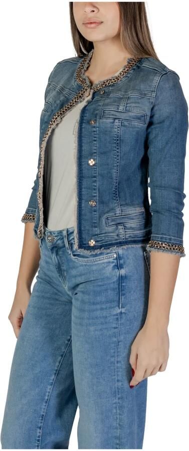 Liu Jo Lichtblauwe Katoenen Blazer met Zakken Blue Dames - Foto 5