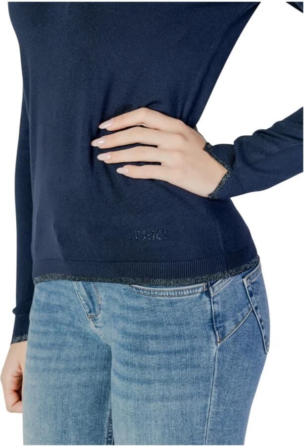 Liu Jo Blauwe V-hals Gebreide Kleding voor Vrouwen Blue Dames - Foto 6